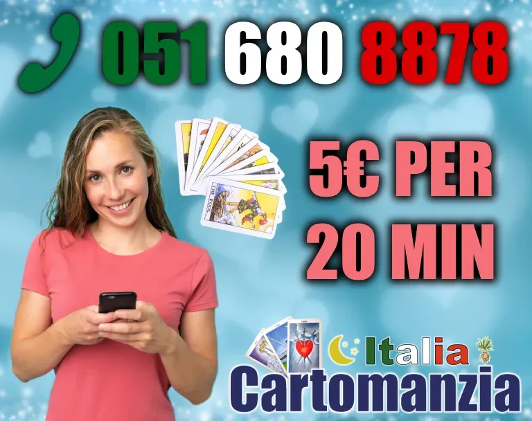Cartomanzia Italia – consulti di cartomanzia telefonica a 0,25 €/min, numero 051 680 8878